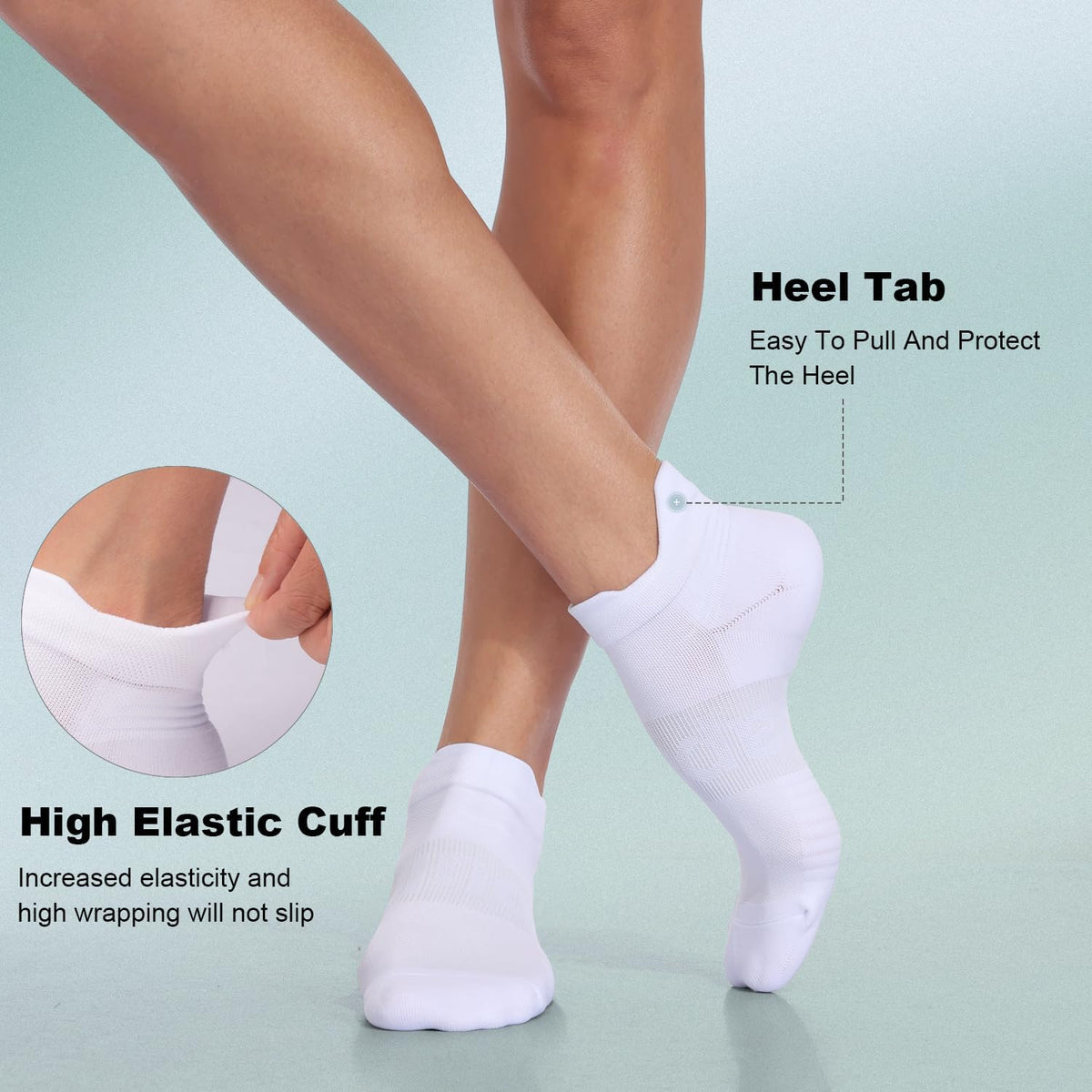 Lapulas Compression Socks for Men & Women, 6 Pair Ankle Running Support Socks for Sports, Casual, Plantar Fasciitis Relief