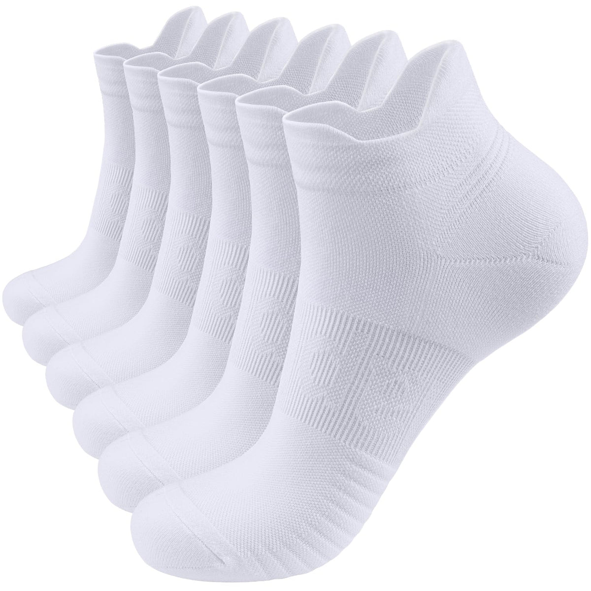Lapulas Compression Socks for Men & Women, 6 Pair Ankle Running Support Socks for Sports, Casual, Plantar Fasciitis Relief