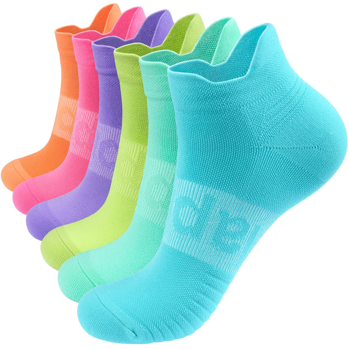 Lapulas Compression Socks for Men & Women, 6 Pair Ankle Running Support Socks for Sports, Casual, Plantar Fasciitis Relief