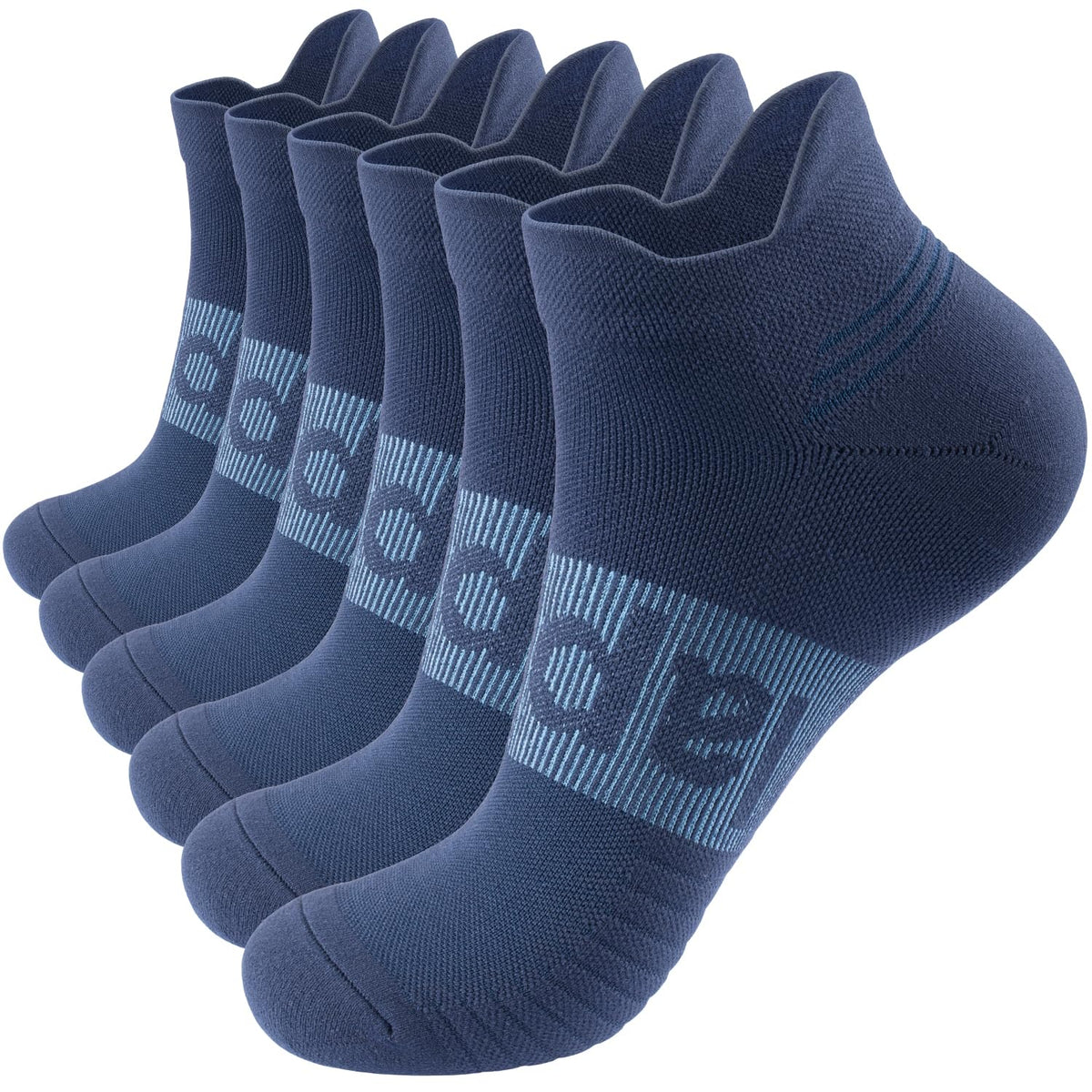 Lapulas Compression Socks for Men & Women, 6 Pair Ankle Running Support Socks for Sports, Casual, Plantar Fasciitis Relief
